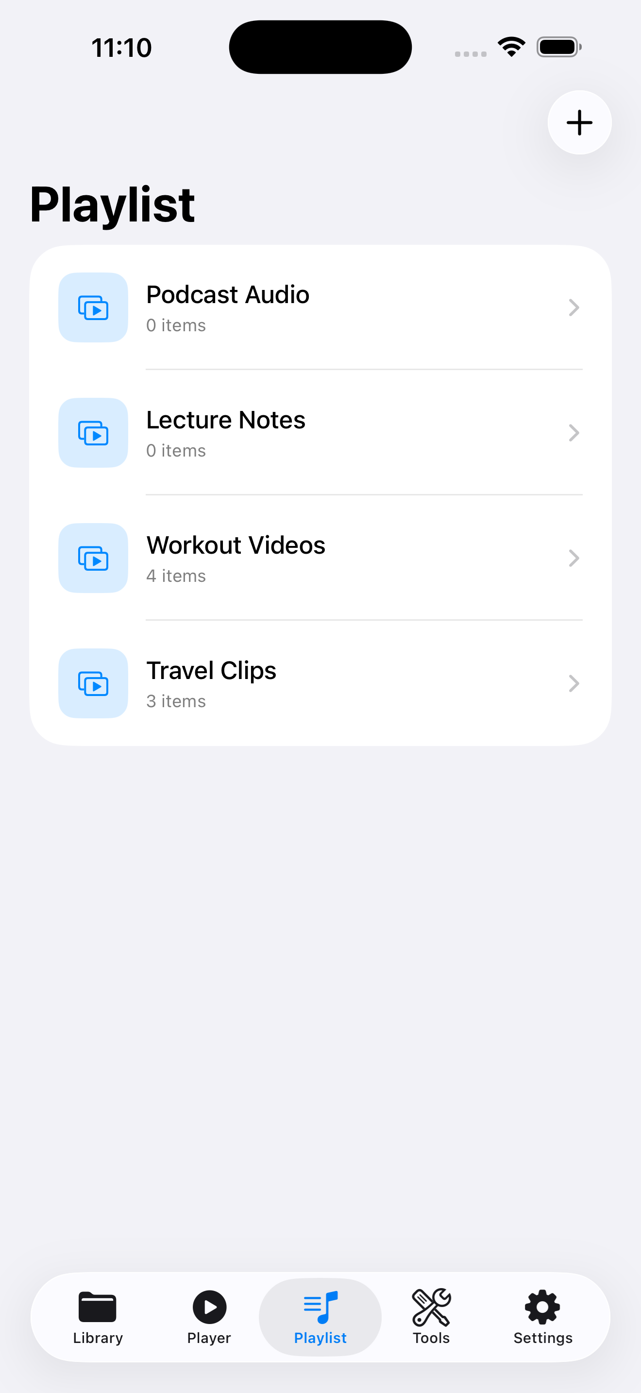VideoVault playlists organizing local media